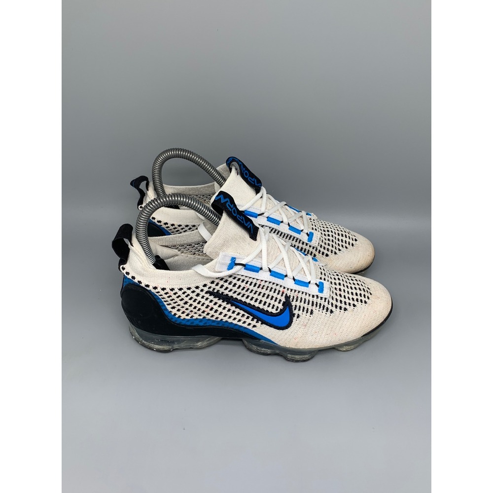 Nike Air VaporMax 2021 FK White Blue Running Shoes DB1550-101 Women's Sz 5.5